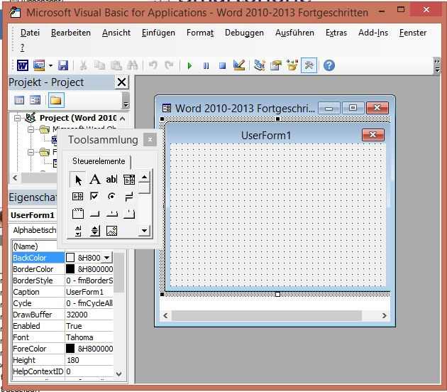 MS Word VBA Programmierung